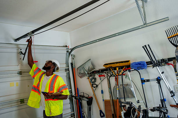 Professional Garage Door Panel Replacement technician working in Smithville, NJ
